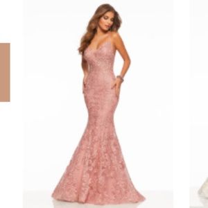 Mori Lee 43017 Lace Mermaid Gown Rose Size 8